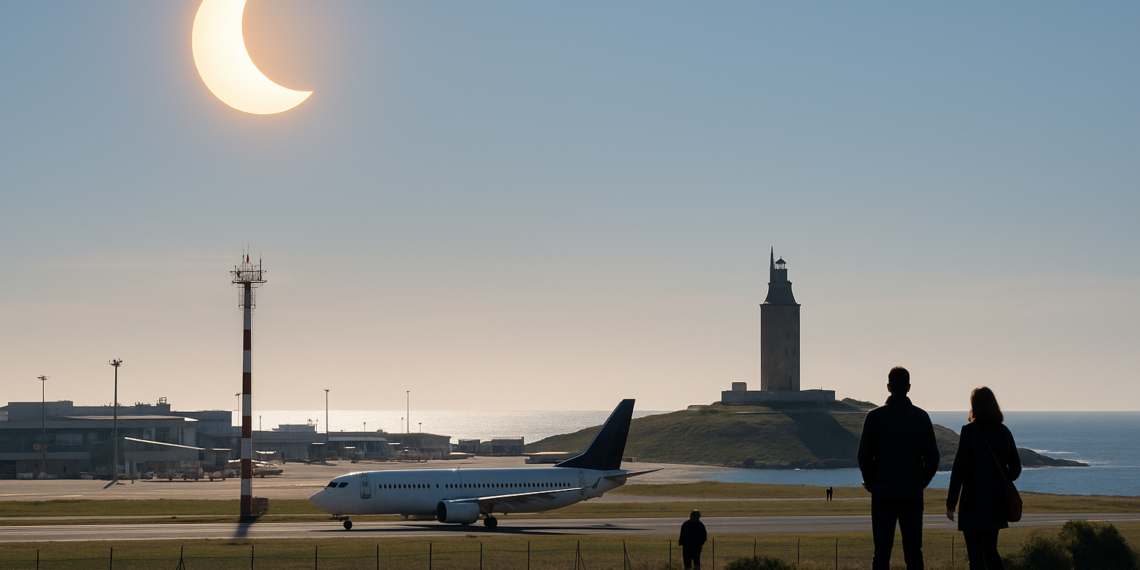 Viajar a A Coruña para ver el eclipse solar todavía es barato por aire y tierra, no así por mar
