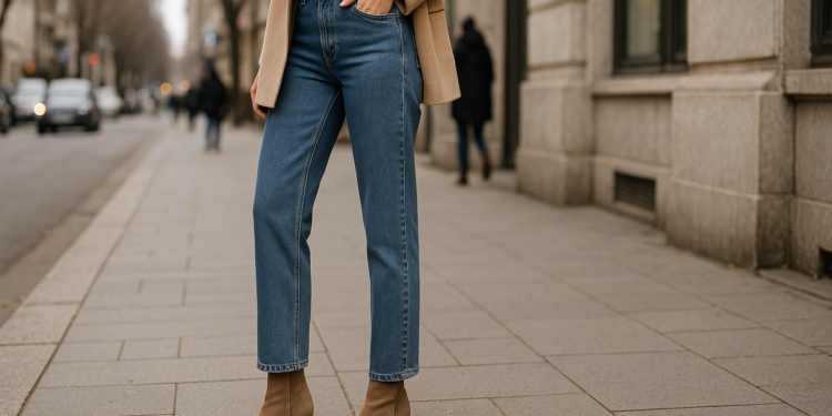 Cómo llevar jeans rectos con botines en enero 2026