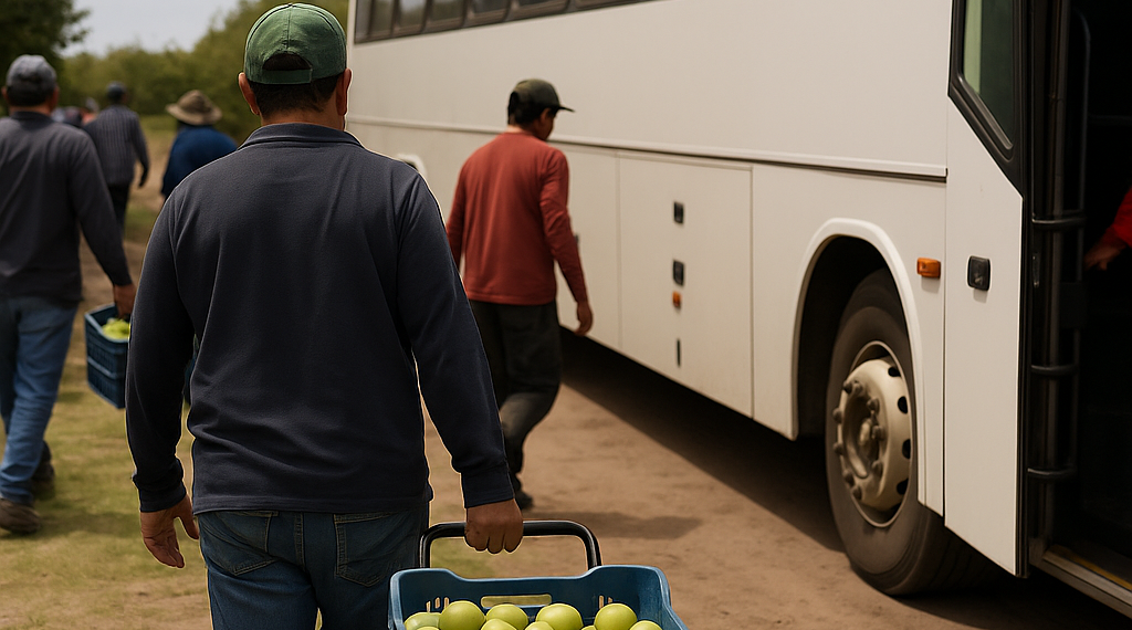 Comenzaron los Viajes de Trabajadores Frutícolas desde Concordia