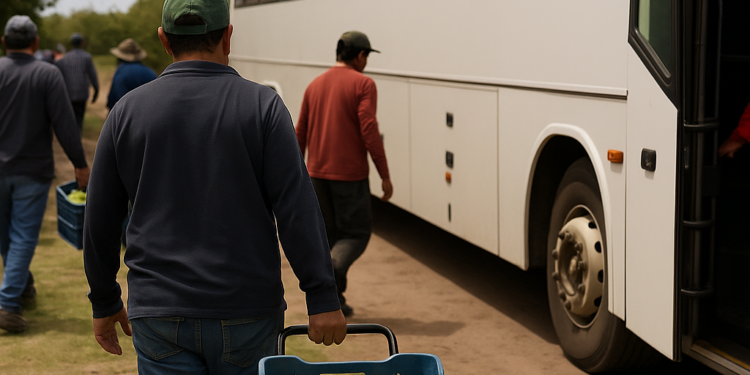 Comenzaron los Viajes de Trabajadores Frutícolas desde Concordia