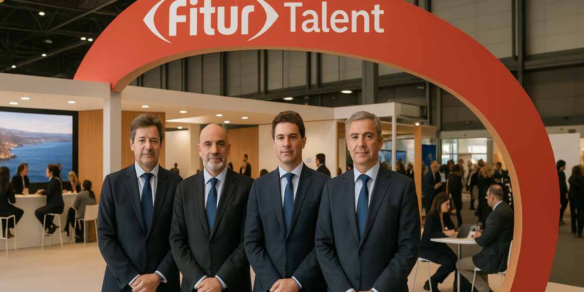 Juan de Hoces (Sani/Ikos Group), Héctor Coronel (Ayto. de Madrid), Santiago Vallejo (Mesa del Turismo de España) y Adolfo Pellicer (Workday), confirmados para FITUR Talent