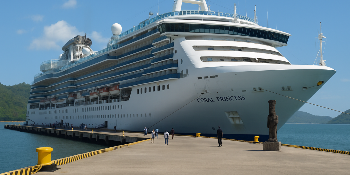 Coral Princess llegó a Chiapas, el tercero durante enero