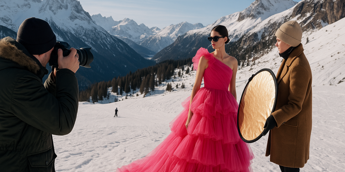 Martin Parr’s Final Vogue Shoot Was a Fashion Extravaganza in the Italian Alps