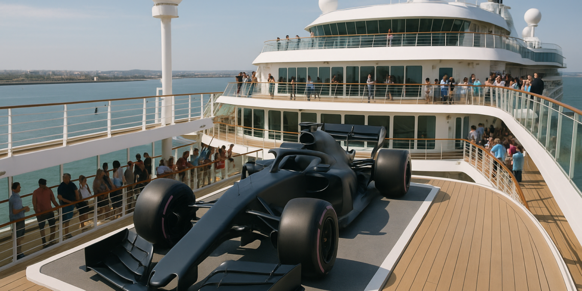 Escudería Alpine lanza su nuevo coche de F1 en un crucero