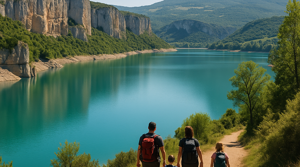 La ruta de senderismo de Navarra perfecta para hacer en familia: recorre un embalse y uno de los parajes más impresionantes de España