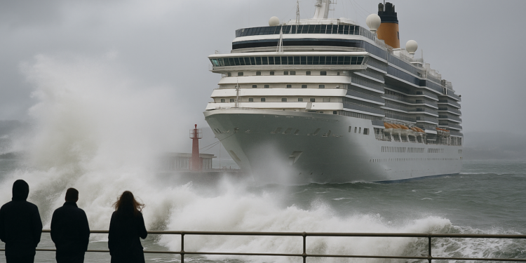 La borrasca Ingrid impide la salida de un crucero en Santander con 1.300 personas a bordo