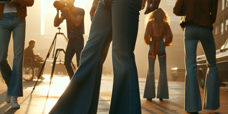 Cómo son los jeans acampanados que regresan de los 70 en 2026