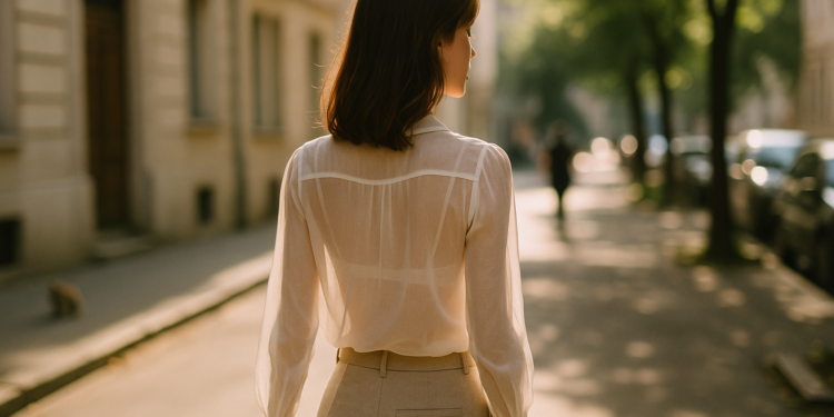 Las blusas transparentes serán tendencia en Primavera-Verano 2026, según las pasarelas