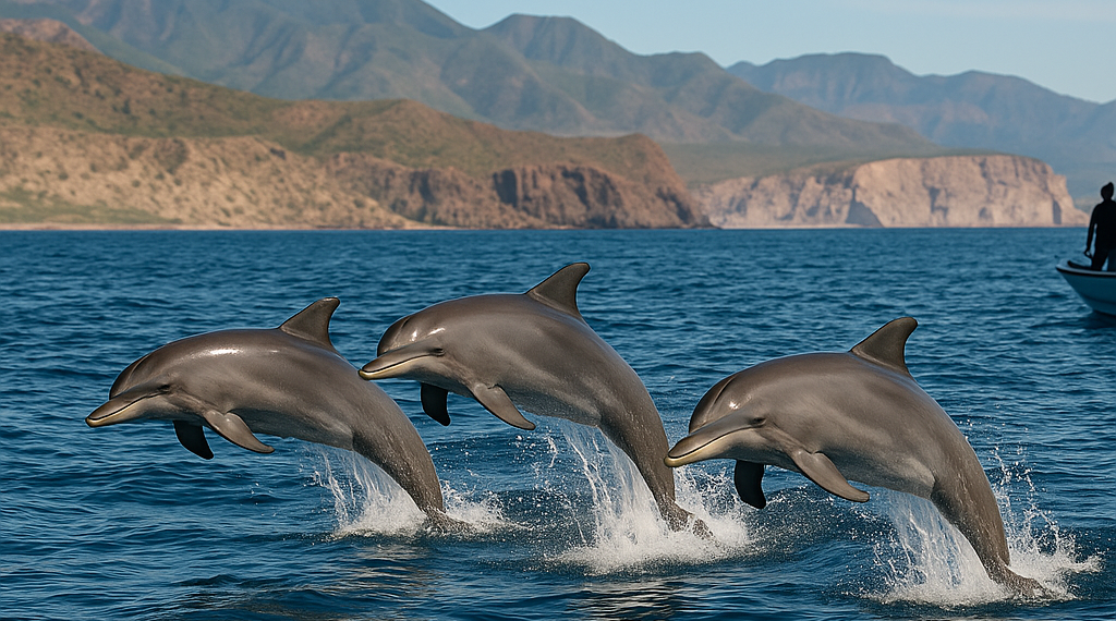 Las 2 playas de Baja California donde es más probable que veas delfines, según la IA