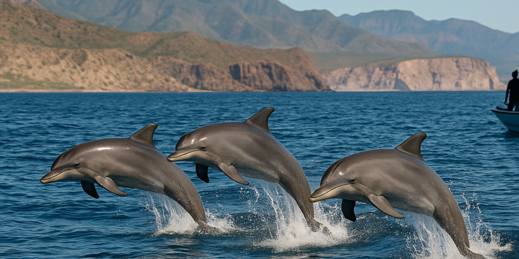 Las 2 playas de Baja California donde es más probable que veas delfines, según la IA