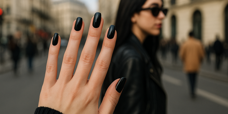 Las uñas midi color negro serán tendencia este 2026 y Dua Lipa las llevó primero