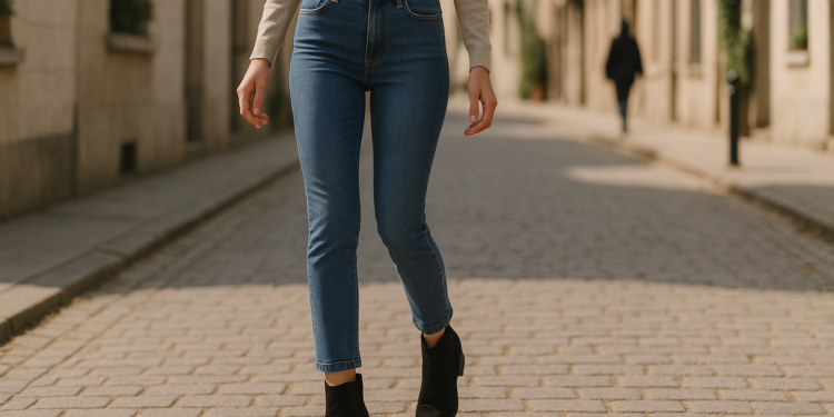 Los jeans cigarette de los 80 vuelven en Primavera-Verano 2026 para lucirse con botines