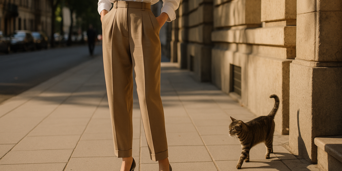 Zara tiene los pantalones con pinzas que Carolina Herrera llevó con zapatos de tacon en los 80