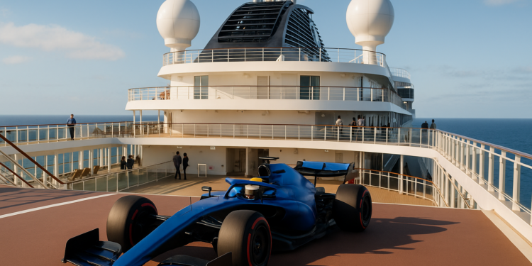 MSC Cruceros y Alpine oficializan su alianza con la primera presentación de un F1 a bordo de un barco