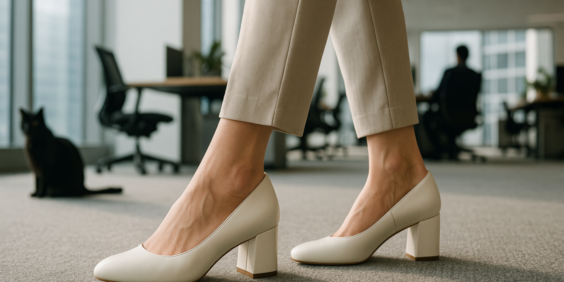 Zapatos de Mango en color blanco Cloud Dancer que me veo usando en la oficina este 2026