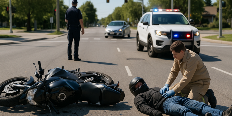 Lesionan a motociclista en choque de crucero - La Expresión