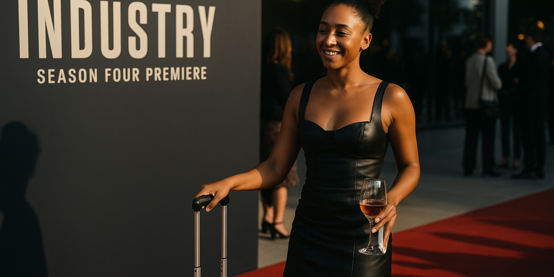 Myha’la Mixed Business and Pleasure in a Leather Apron Dress at the Industry Season 4 Premiere