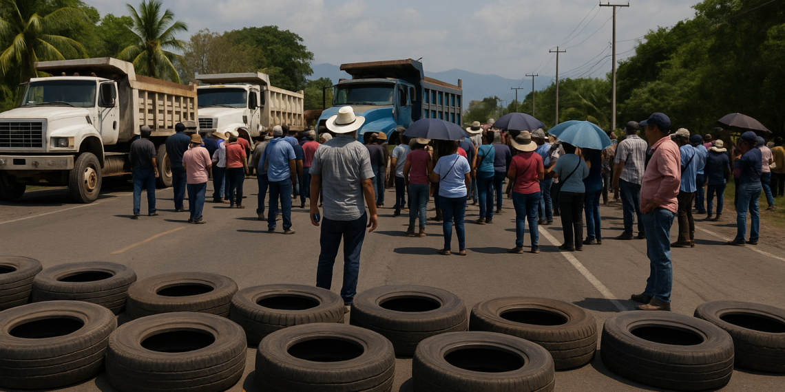 Se une Conafe Región Coahuayana a paro nacional; toman crucero El Trikis