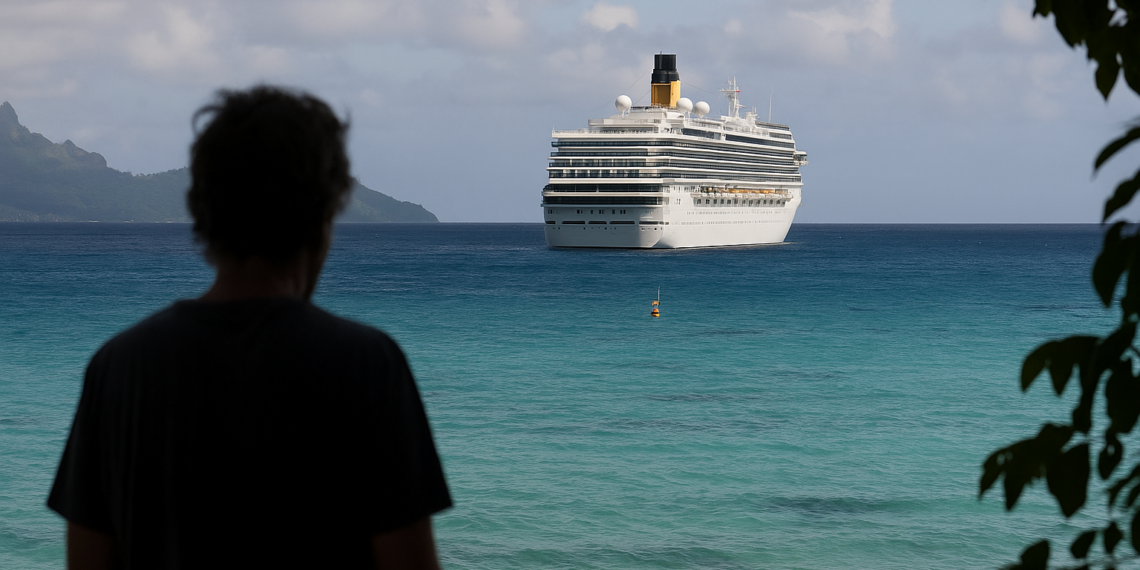 Pasajero se mantiene extraviado tras caer de un crucero en Polinesia Francesa