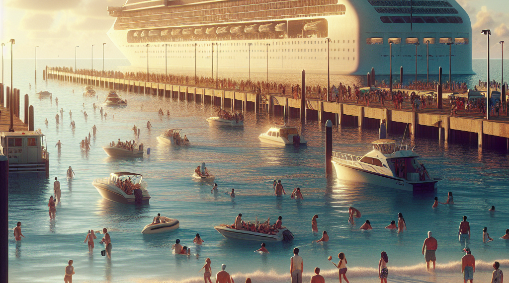 Puerto Progreso desbordada con casi 5 mil pasajeros de Carnival Breeze