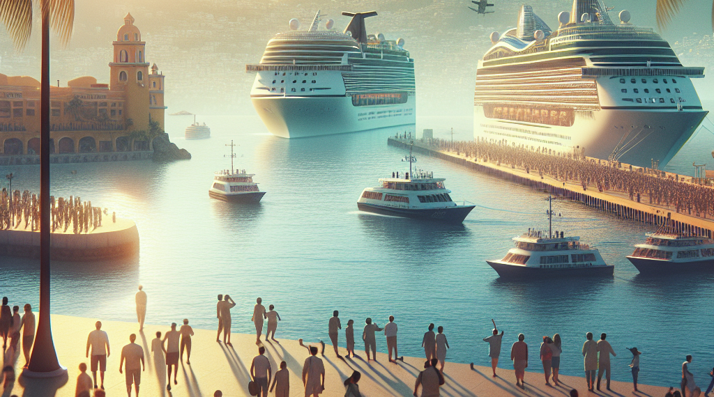 Se registra el primer triple arribo de cruceros del año en Vallarta