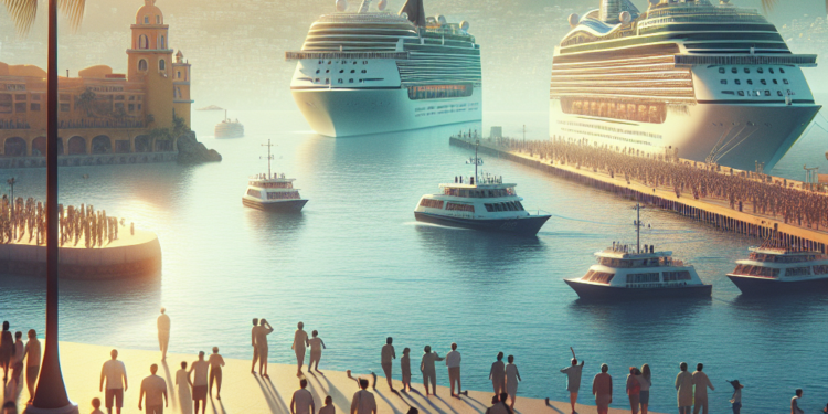 Se registra el primer triple arribo de cruceros del año en Vallarta