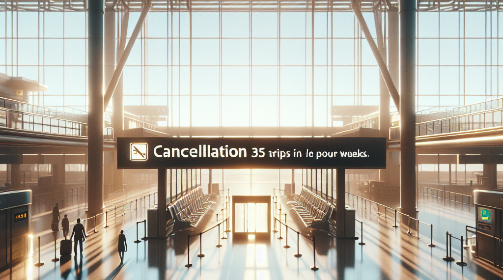Estiman en 35 los viajes cancelados para las próximas cuatro semanas