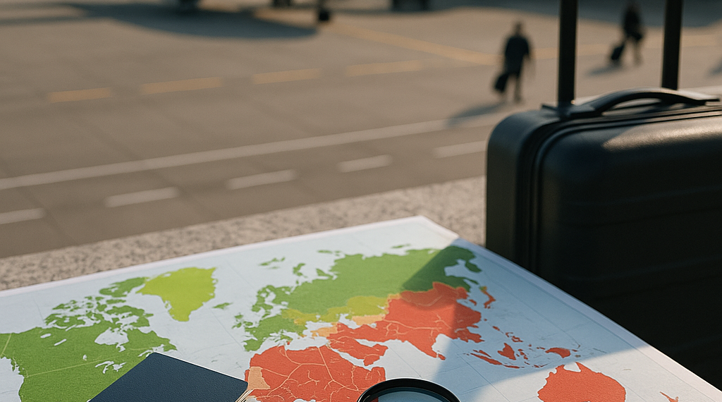 Imagen ilustrativa de países seguros y no seguros para viajar - Imagen creada con ChatGPT