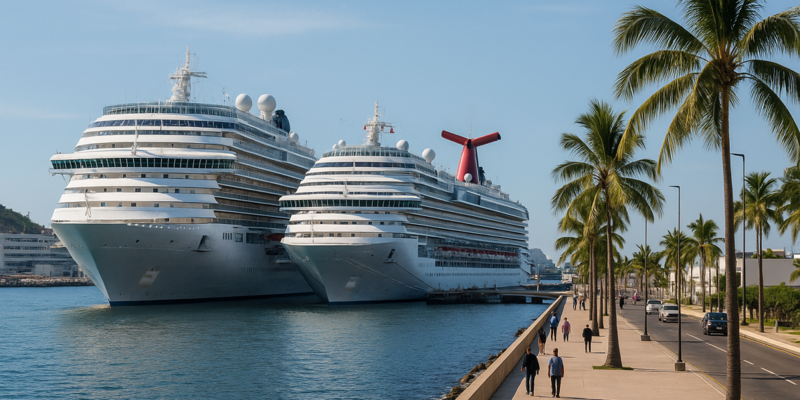 Coinciden en Mazatlán tres cruceros turísticos