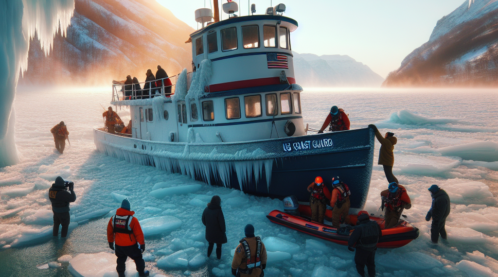 Un crucero turístico quedó atrapado en hielo marino y fue liberado por la Guardia Costera de EEUU