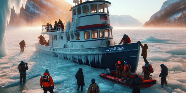 Un crucero turístico quedó atrapado en hielo marino y fue liberado por la Guardia Costera de EEUU