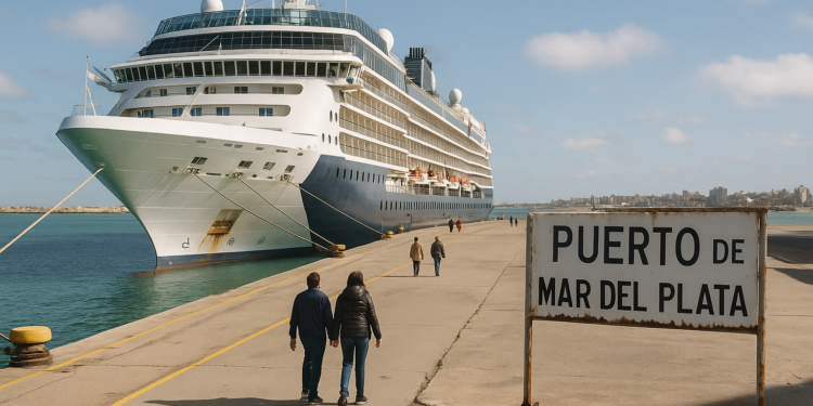 Un crucero internacional volvió a amarrar en el Puerto de Mar del Plata tras tres años