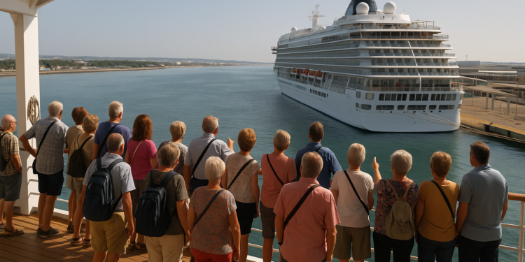 Imagen de un gran crucero turístico