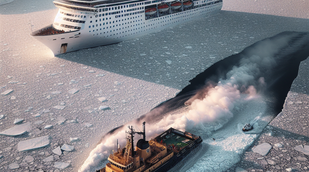 Este crucero de lujo quedó atrapado en el hielo y 200 personas corrían peligro, pero este rompehielos gigantesco fue en su ayuda y dejó imágenes increíbles