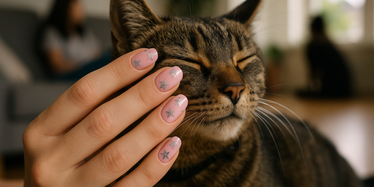 Uñas color rosa con polvo de estrella, la tendencia de manicura para las que aman la magia