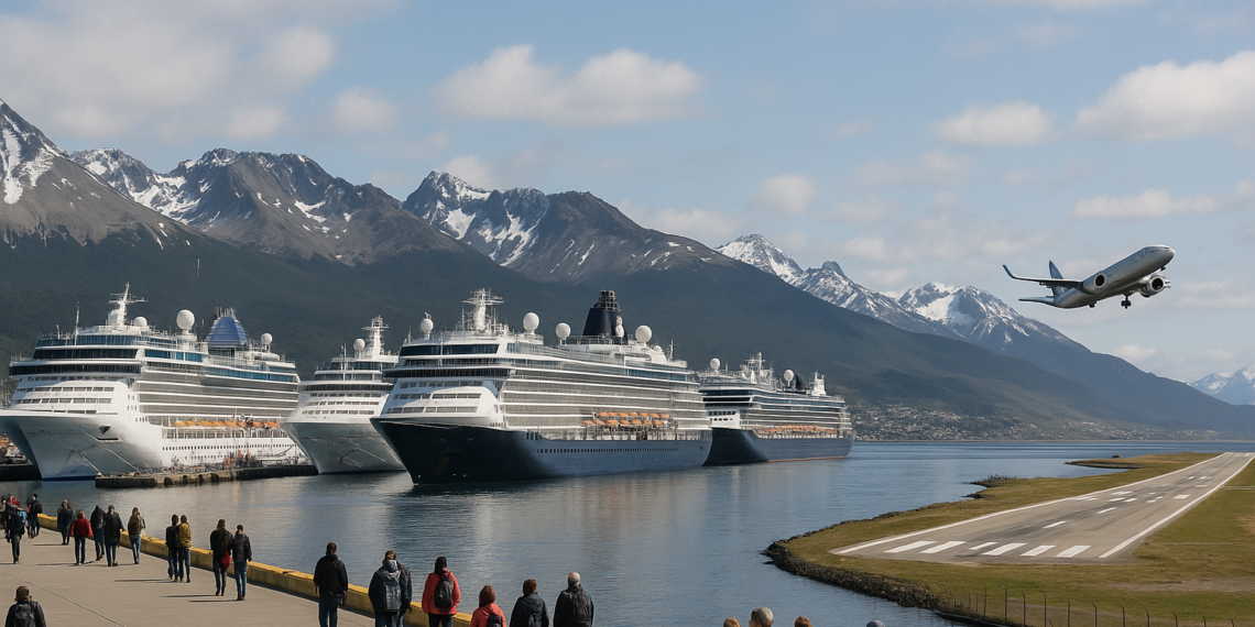 Manfredotti destacó el récord de turismo en Ushuaia: 16 cruceros en un fin de semana y 554 vuelos en enero