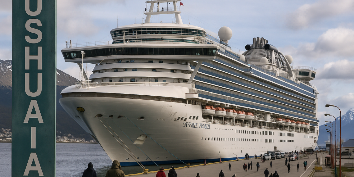 Ushuaia volvió a recibir al crucero de gran porte "Sapphire Princess"