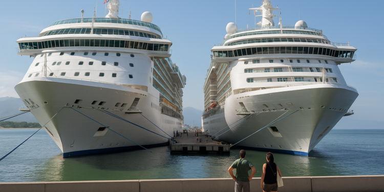 Llega a Vallarta el último doble arribo de cruceros en 2025