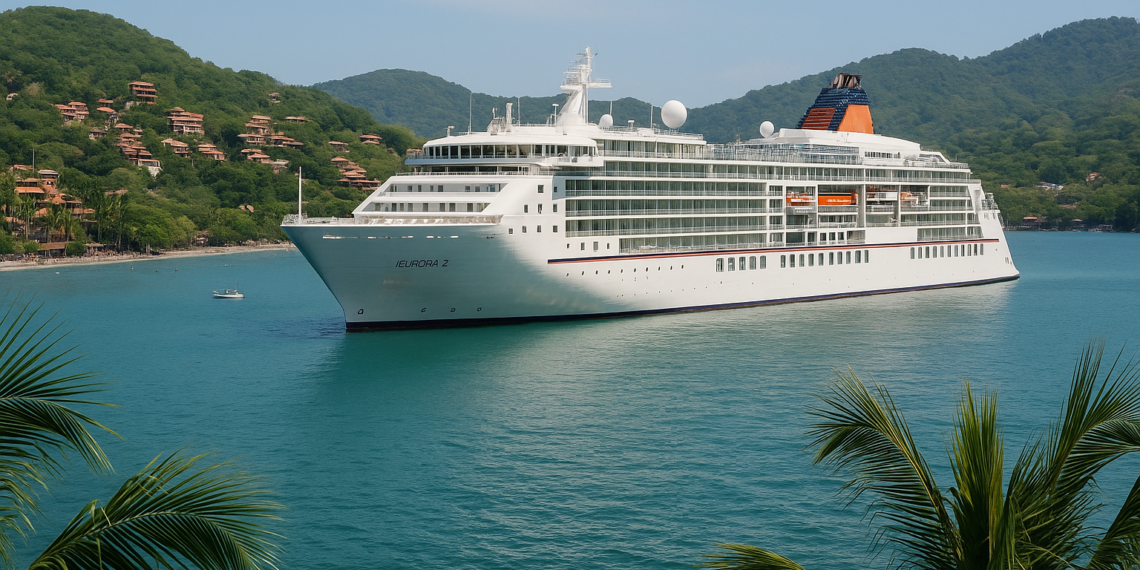 Arriba crucero MS Europa 2 a Zihuatanejo, el primero del 2026
