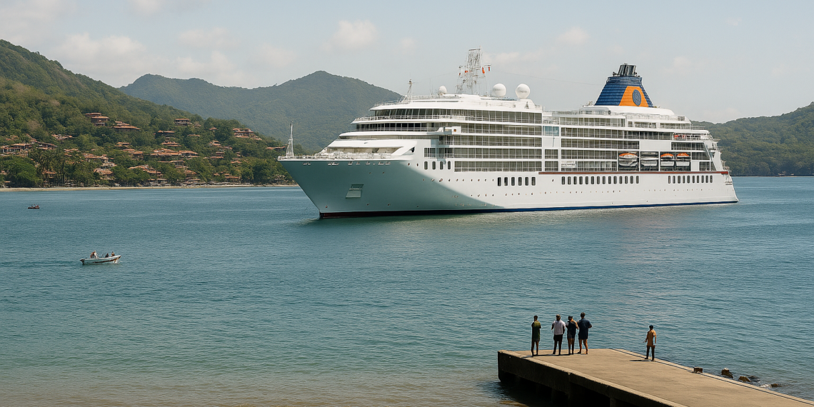 Arriba crucero MS Europa 2 a Zihuatanejo, el primero del 2026
