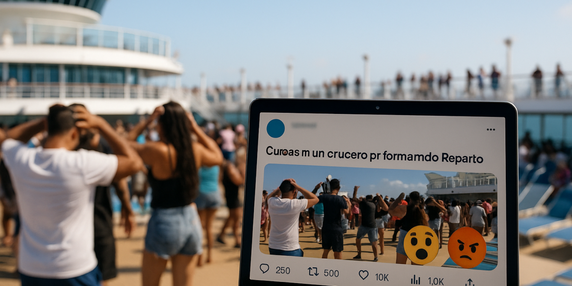 ¿Diversión o exceso? Polémica en redes sociales por video de cubanos a bordo de un crucero cantando Reparto