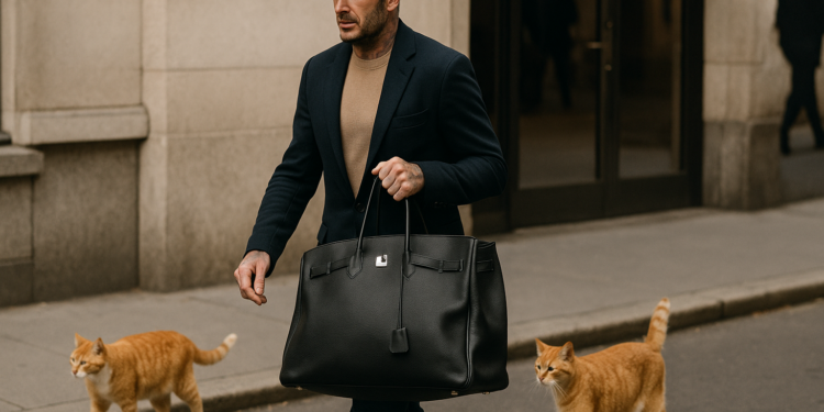 What Could David Beckham Possibly Have in His Gargantuan Hermès Bag?