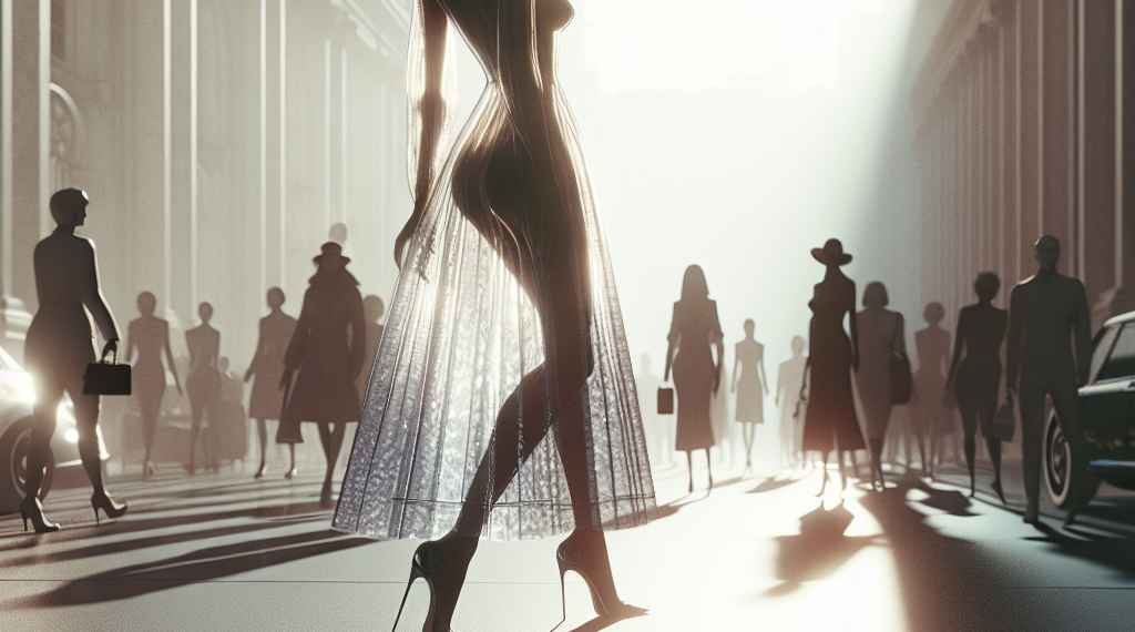 Michelle Salas luce vestido transparente y pumps en el color del año 2026