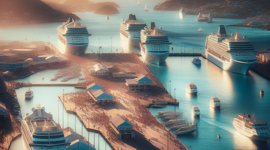 Antigua Cruise Port recibe cuatro cruceros de manera simultánea