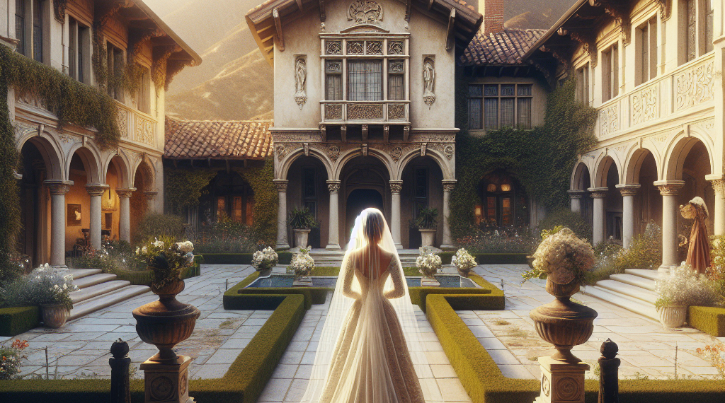 The Bride Wore a Family Heirloom Veil for Her Wedding at a Historic Los Angeles Mansion