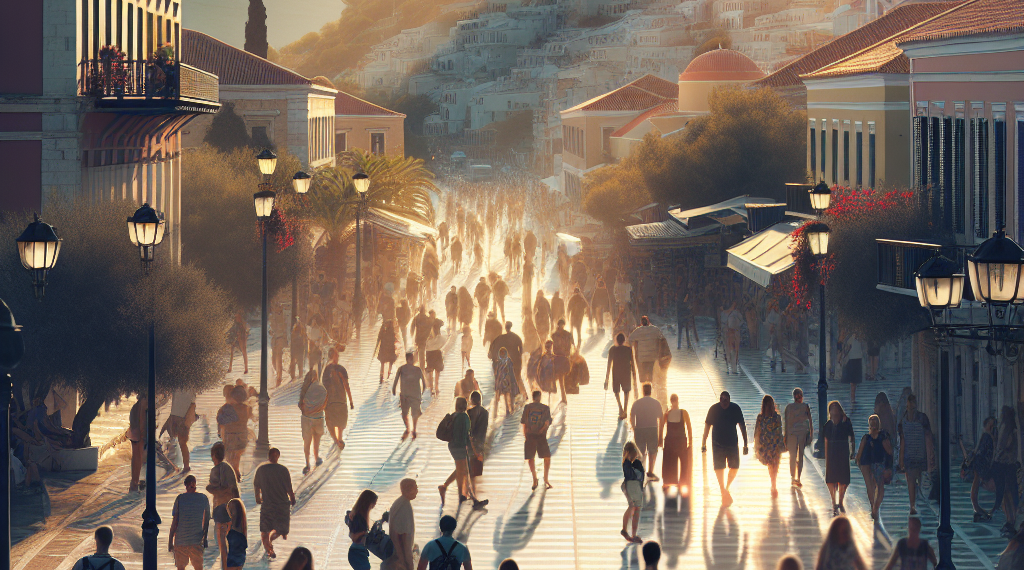 Los turistas en Grecia gastan más al día, pero acortan sus estancias