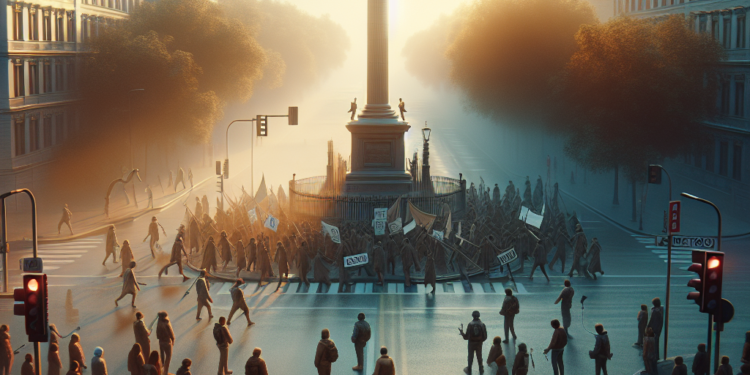 Maestros de la S-22 bloquean crucero de monumento a Juárez (09:30 h) ‹ ADN – Agencia Digital de Noticias Sureste