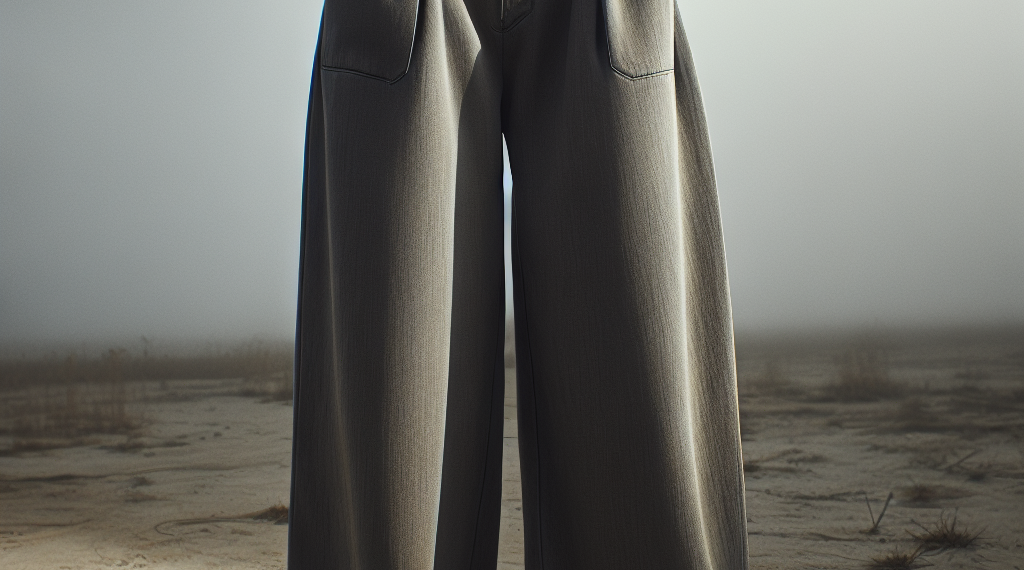 Pantalones color gris, acampanados y de tiro alto, lo único que necesitas llevar en febrero 2026