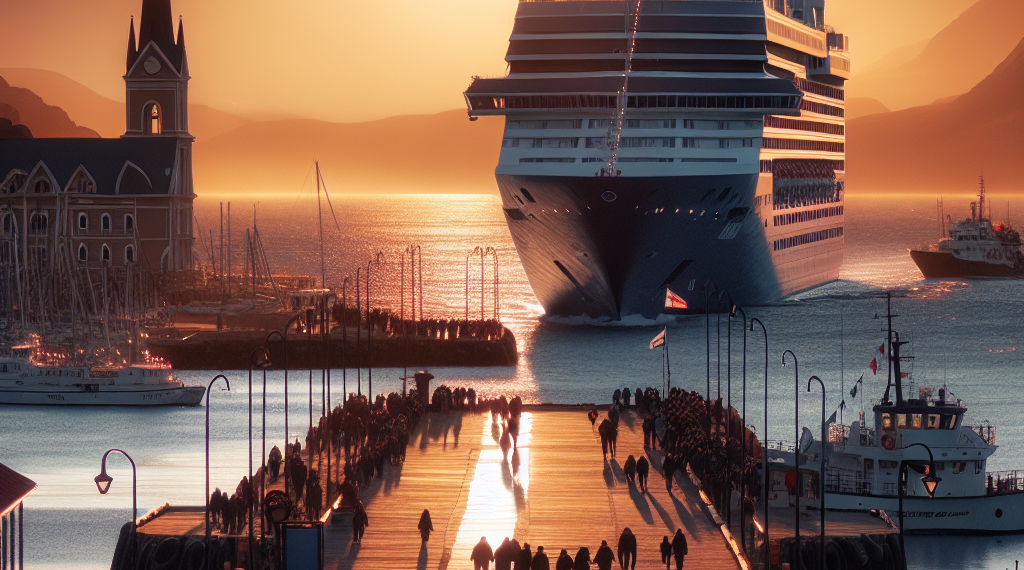 Puerto Madryn fue la última parada del Oosterdam en la temporada de cruceros