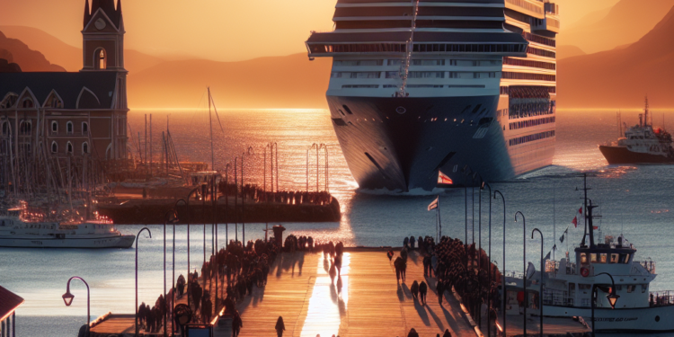 Puerto Madryn fue la última parada del Oosterdam en la temporada de cruceros